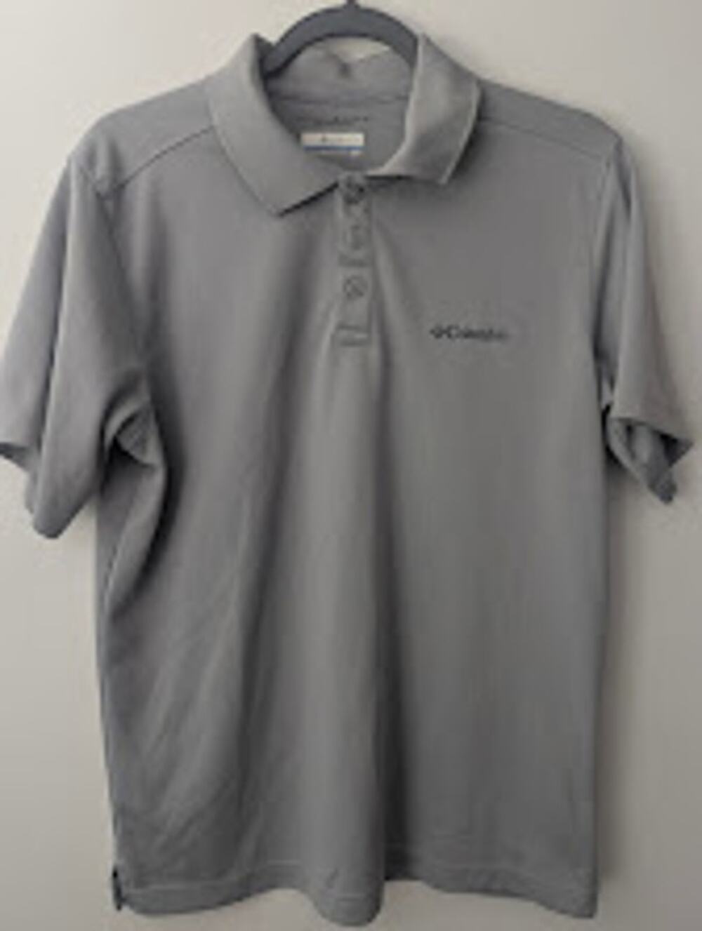 Columbia Sportswear Omni-Shade Polo Shirt Men Small Gray Performance Golf Shirt